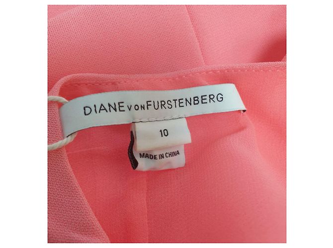 Vestido de longitud media con efecto envolvente en triacetato rosa de Diane Von Furstenberg - vista 5