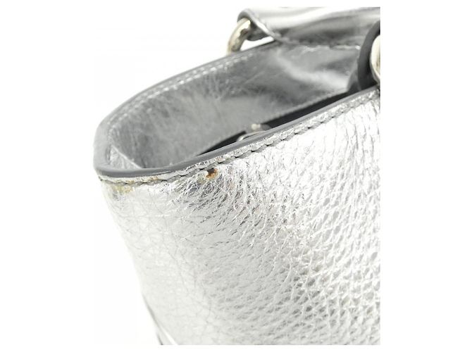 Céline Borsa in pelle metallica Celine Boogie Argento Metallico - vista 3