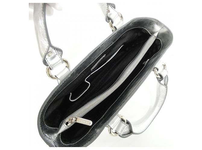 Céline Borsa in pelle metallica Celine Boogie Argento Metallico - vista 8