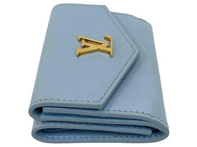 Portafoglio Trifold Mini Lock in Pelle Louis Vuitton Blu - vista 5