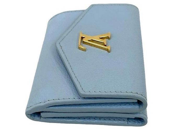 Portafoglio Trifold Mini Lock in Pelle Louis Vuitton Blu - vista 6