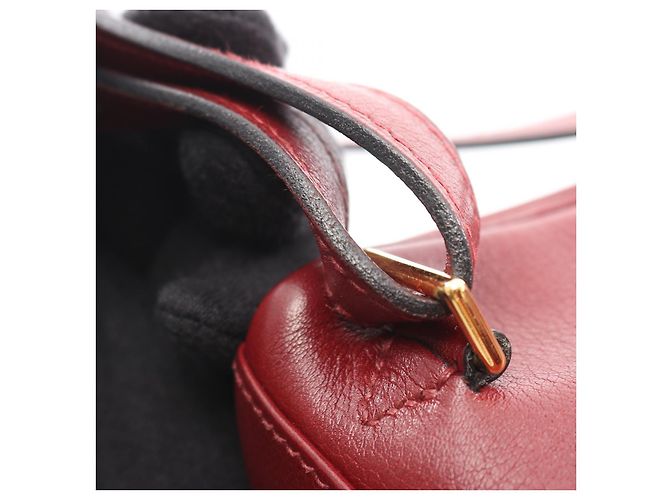 Hermès Hermes Kelly Ado PM Leder Rucksack Rot - Ansicht 5