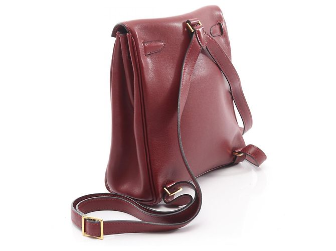 Hermès Hermes Kelly Ado PM Leder Rucksack Rot - Ansicht 9