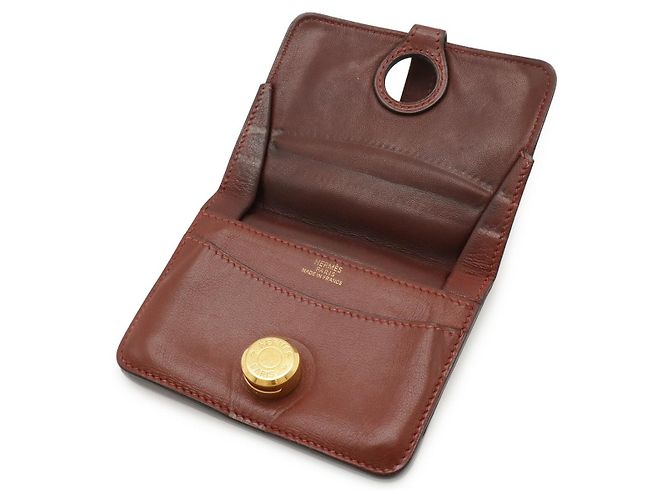 Monedero compacto Dogon de Hermès Castaño - vista 5