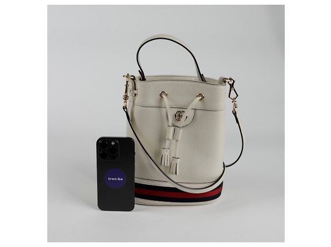 Gucci Borsa a secchiello Ophidia piccola con tracolla Bianco - vista 10