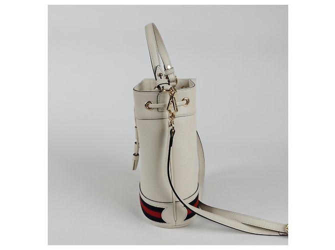 Gucci Borsa a secchiello Ophidia piccola con tracolla Bianco - vista 3