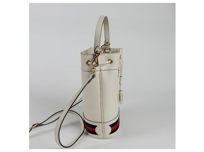 Gucci Borsa a secchiello Ophidia piccola con tracolla Bianco - vista 6