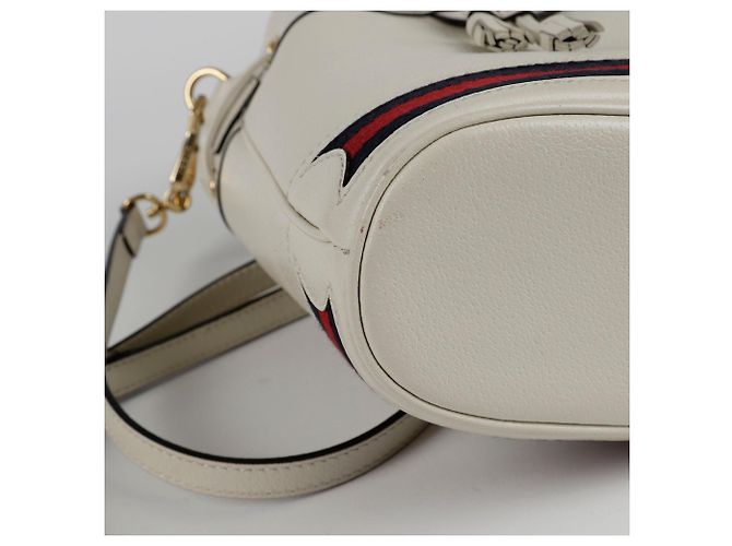 Gucci Borsa a secchiello Ophidia piccola con tracolla Bianco - vista 8