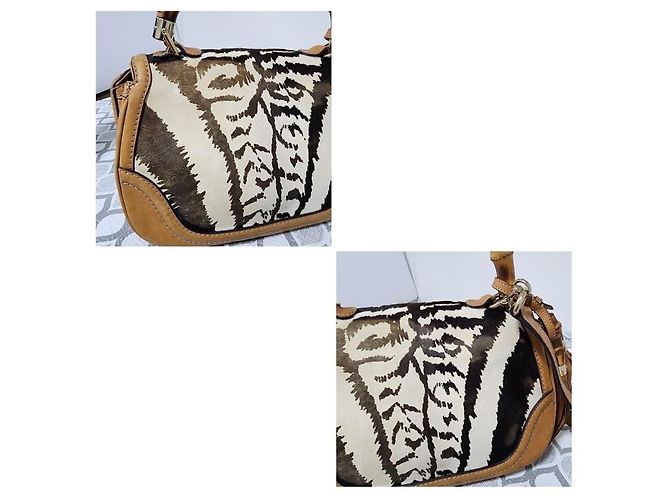 Gucci Bamboo Medium Handtasche braun/schwarz/weiß - Ansicht 7