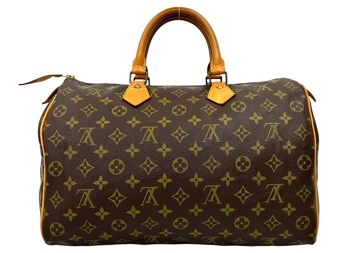 Louis Vuitton Speedy Monogram Lederhandtasche Braun - Ansicht 3