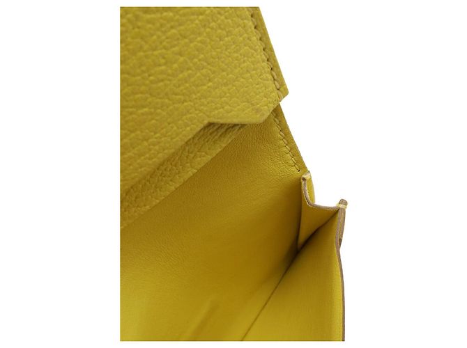 Tarjetero Hermès Béarn en cabra Amarillo - vista 8