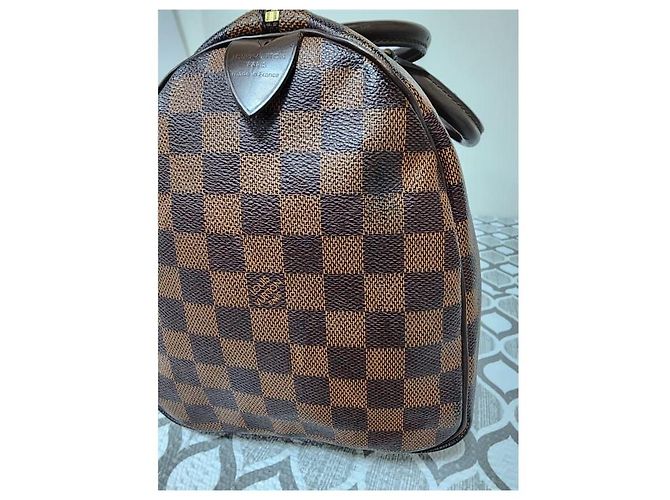 LOUIS VUITTON SPEEDY 30 Damier Ebène Marrone - vista 10