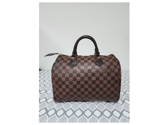 LOUIS VUITTON SPEEDY 30 Damier Ebène Marrone - vista 11