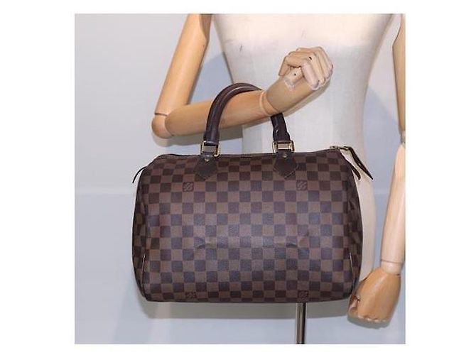 LOUIS VUITTON SPEEDY 30 Damier Ebène Marrone - vista 12