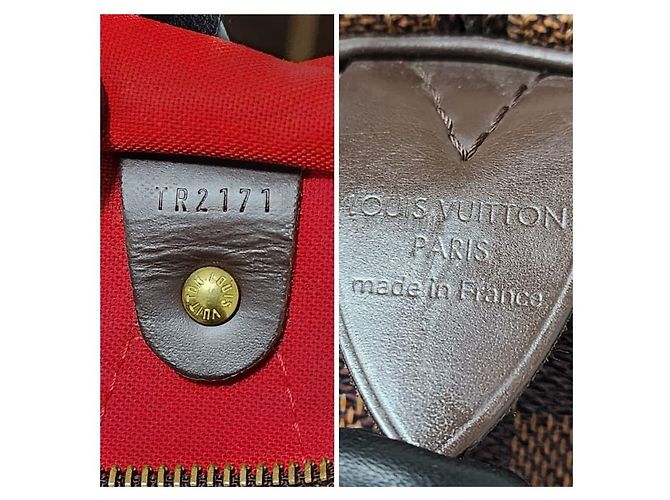 LOUIS VUITTON SPEEDY 30 Damier Ebène Marrone - vista 3