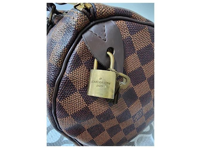 LOUIS VUITTON SPEEDY 30 Damier Ebène Marrone - vista 7