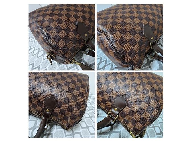 LOUIS VUITTON SPEEDY 30 Damier Ebène Marrone - vista 8