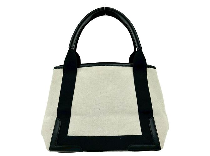 Balenciaga Navy Cabas S Canvas-Leder Tragetasche Schwarz - Ansicht 4