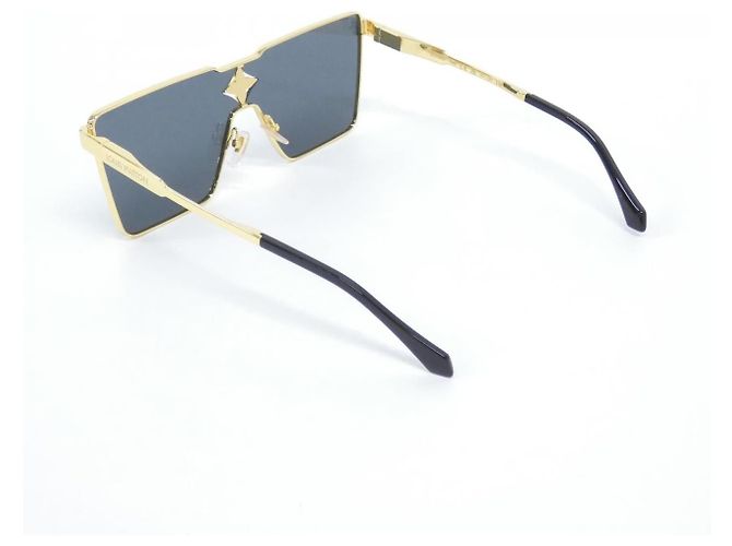 Occhiali da sole in metallo Cyclone Louis Vuitton Nero - vista 3