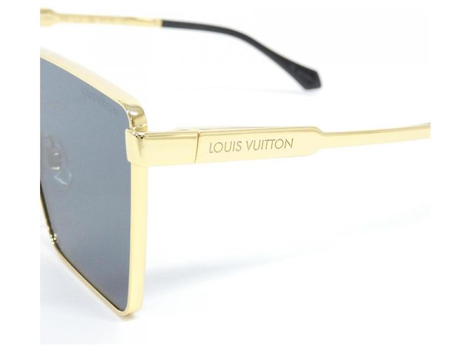 Occhiali da sole in metallo Cyclone Louis Vuitton Nero - vista 4