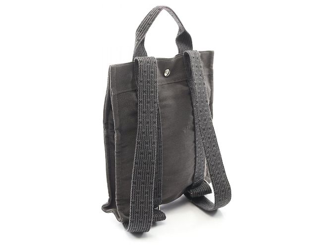 Hermès Hermes Aline Ad PM Backpack Canvas Grey - view 8