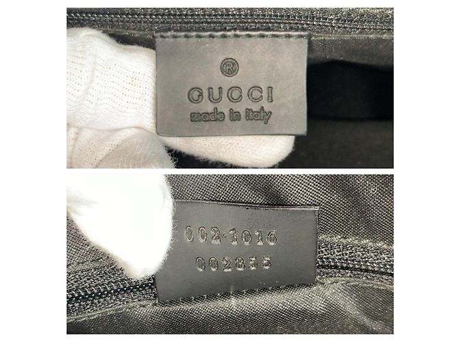 Borsa a mano Gucci Bamboo Nylon GG Nero - vista 3