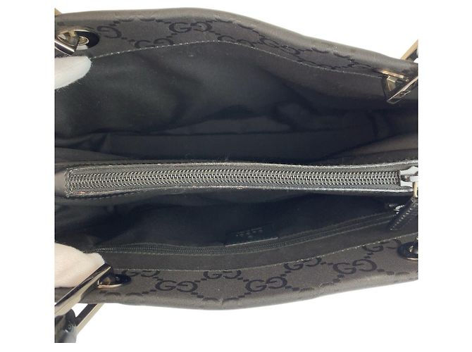 Borsa a mano Gucci Bamboo Nylon GG Nero - vista 9