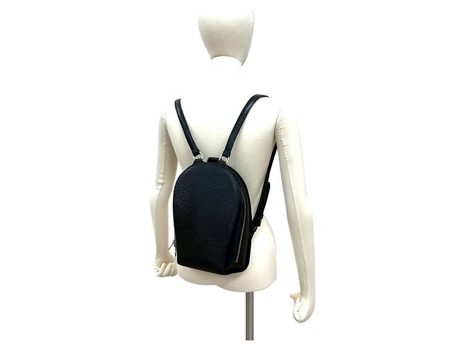 Louis Vuitton Mabillon Epi Leather Backpack Black - view 3