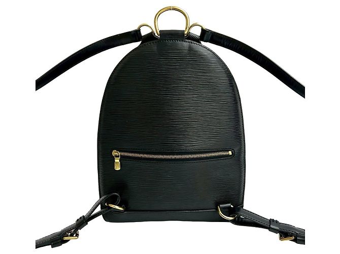 Louis Vuitton Mabillon Epi Leather Backpack Black - view 4