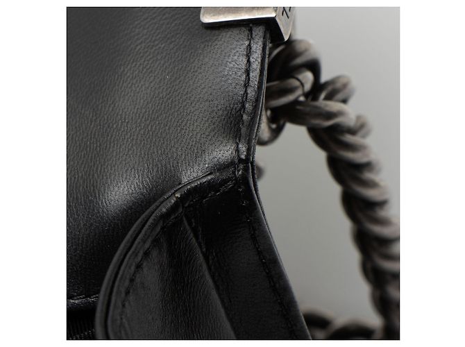 Borsa Boy Old Medium in Pelle di Agnello Chanel Nero - vista 10