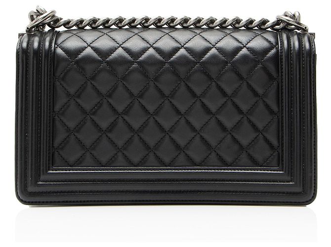 Borsa Boy Old Medium in Pelle di Agnello Chanel Nero - vista 3