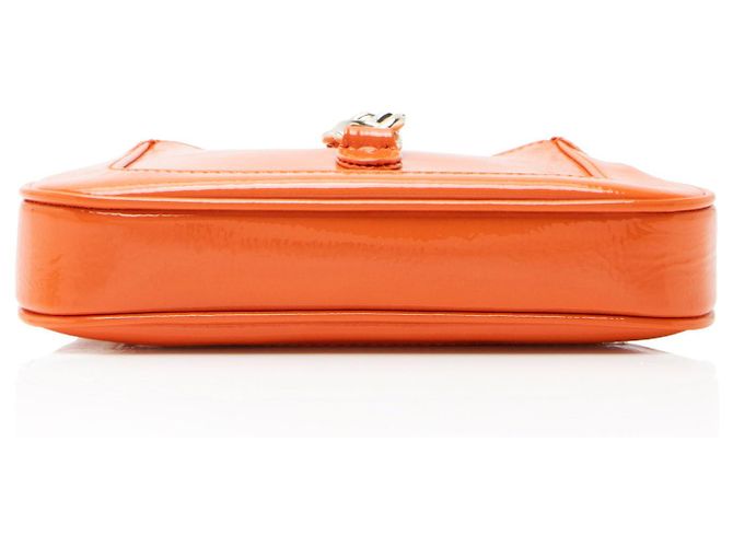 Borsa a spalla mini Jackie Notte in pelle verniciata Gucci Arancione - vista 4