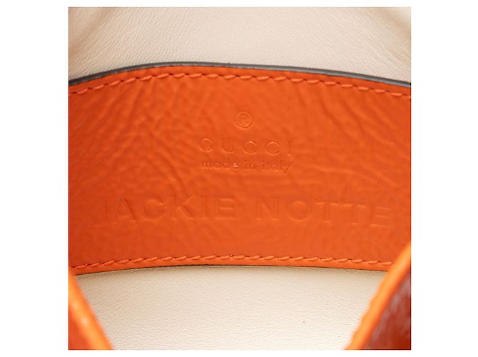 Borsa a spalla mini Jackie Notte in pelle verniciata Gucci Arancione - vista 8
