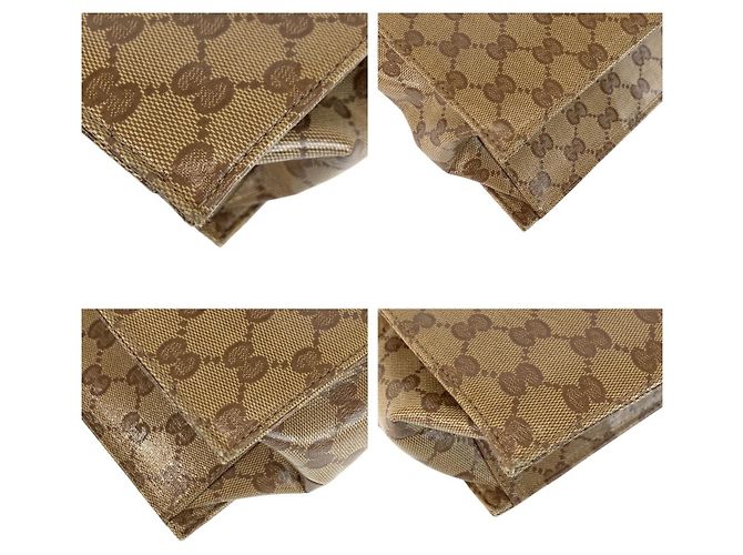Malette en PVC cristal GG de Gucci Marron Beige - vue 3