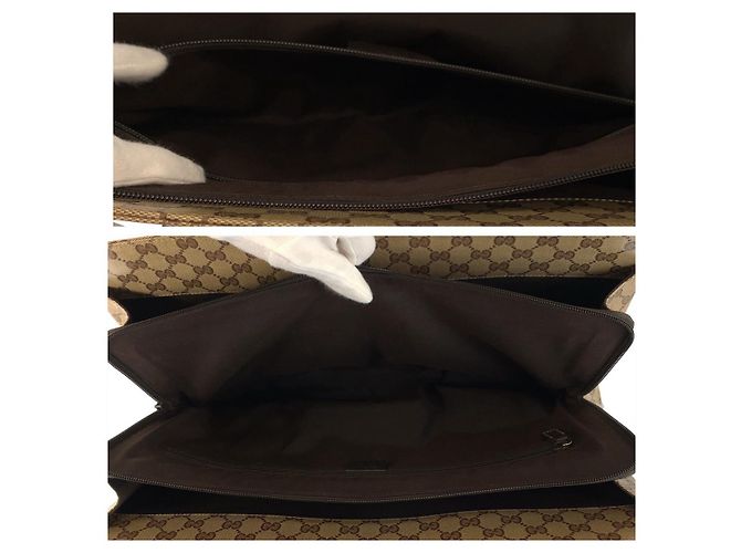 Malette en PVC cristal GG de Gucci Marron Beige - vue 4