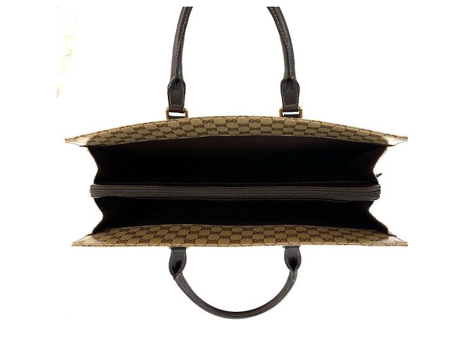 Malette en PVC cristal GG de Gucci Marron Beige - vue 9