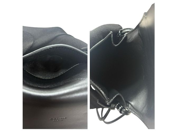 Céline Borsa a Spalla in Pelle Celine Nero - vista 4