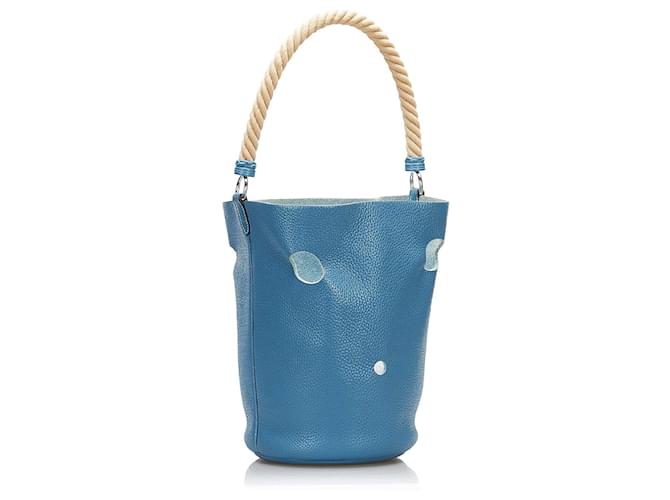 Mangeoire Eimer Clemence Hermès Pm Blau - Ansicht 2