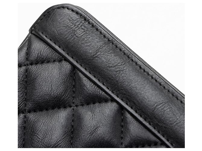 Gabrielle Clutch CC in pelle di vitello invecchiata Chanel Nero - vista 10