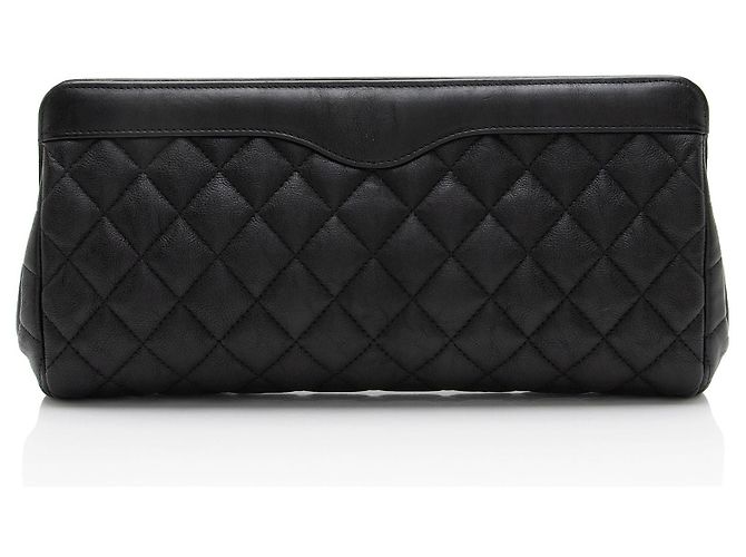 Gabrielle Clutch CC in pelle di vitello invecchiata Chanel Nero - vista 3