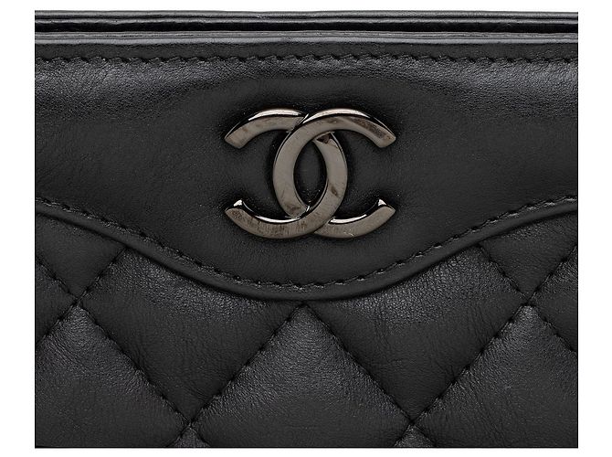 Gabrielle Clutch CC in pelle di vitello invecchiata Chanel Nero - vista 8