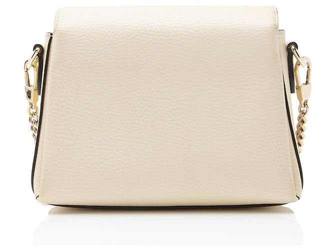 Pequena bolsa transversal de couro com G entrelaçado Gucci Marrom Bege - vista 3