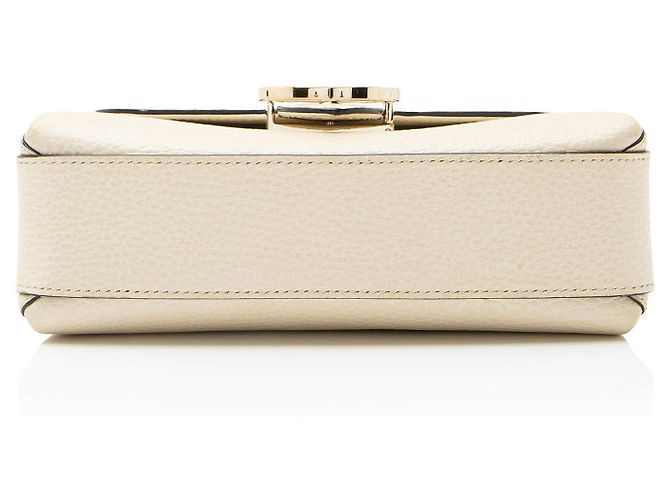 Pequena bolsa transversal de couro com G entrelaçado Gucci Marrom Bege - vista 4