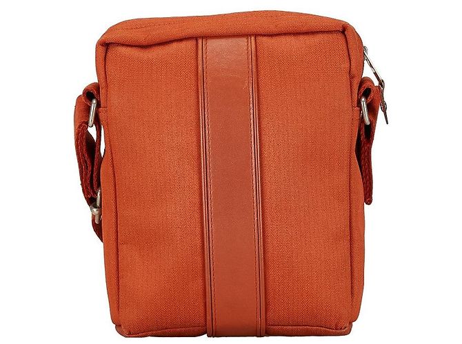 Borsa a Spalla Hermès Acapulco Toile Chevron Arancione - vista 3