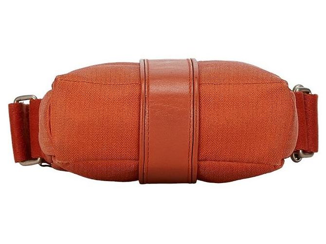 Borsa a Spalla Hermès Acapulco Toile Chevron Arancione - vista 4