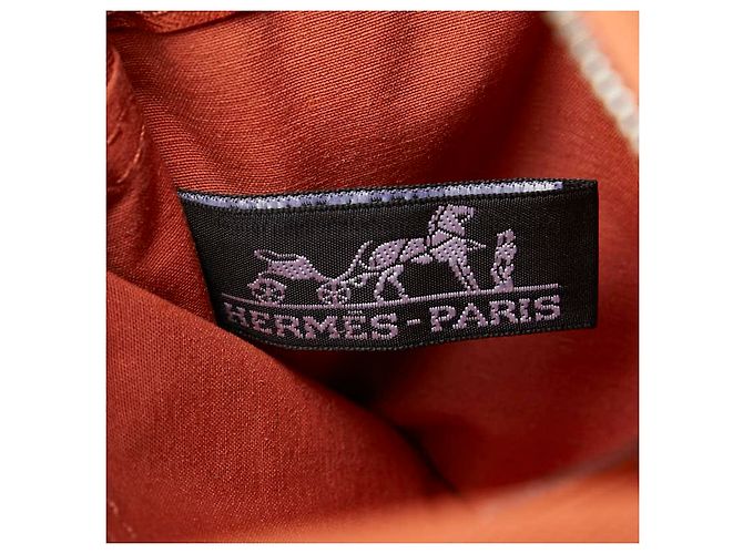 Borsa a Spalla Hermès Acapulco Toile Chevron Arancione - vista 8
