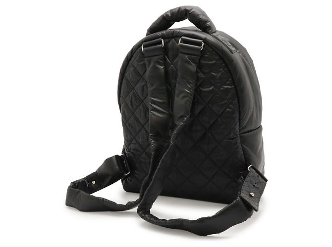 Chanel Coco Cocoon Nylon-Leder-Rucksack Schwarz - Ansicht 2