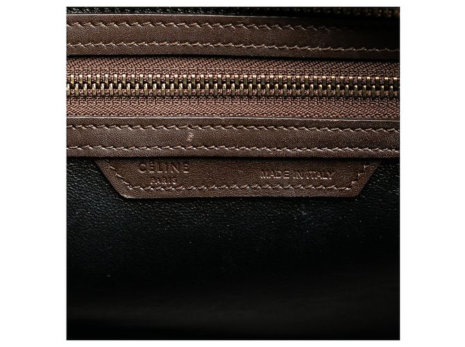 Luggage Céline Celine Micro Tote da Viaggio in Pelle Tricolore - vista 5