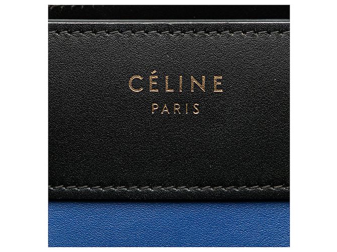 Luggage Céline Celine Micro Tote da Viaggio in Pelle Tricolore - vista 7