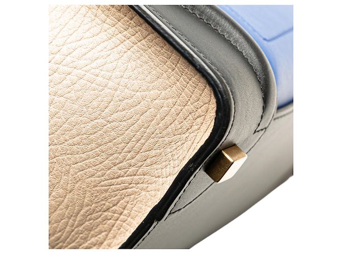 Luggage Céline Celine Micro Tote da Viaggio in Pelle Tricolore - vista 9